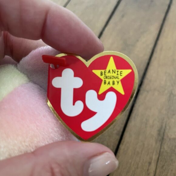 Ty Beanie Baby Birthday Bear 1999 Rare Unmarked Tag Pastel Tie-Dye B.B. Bear - Picture 6 of 10